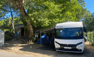 luxury camping pitch in a 5 star campsite in france by the sea