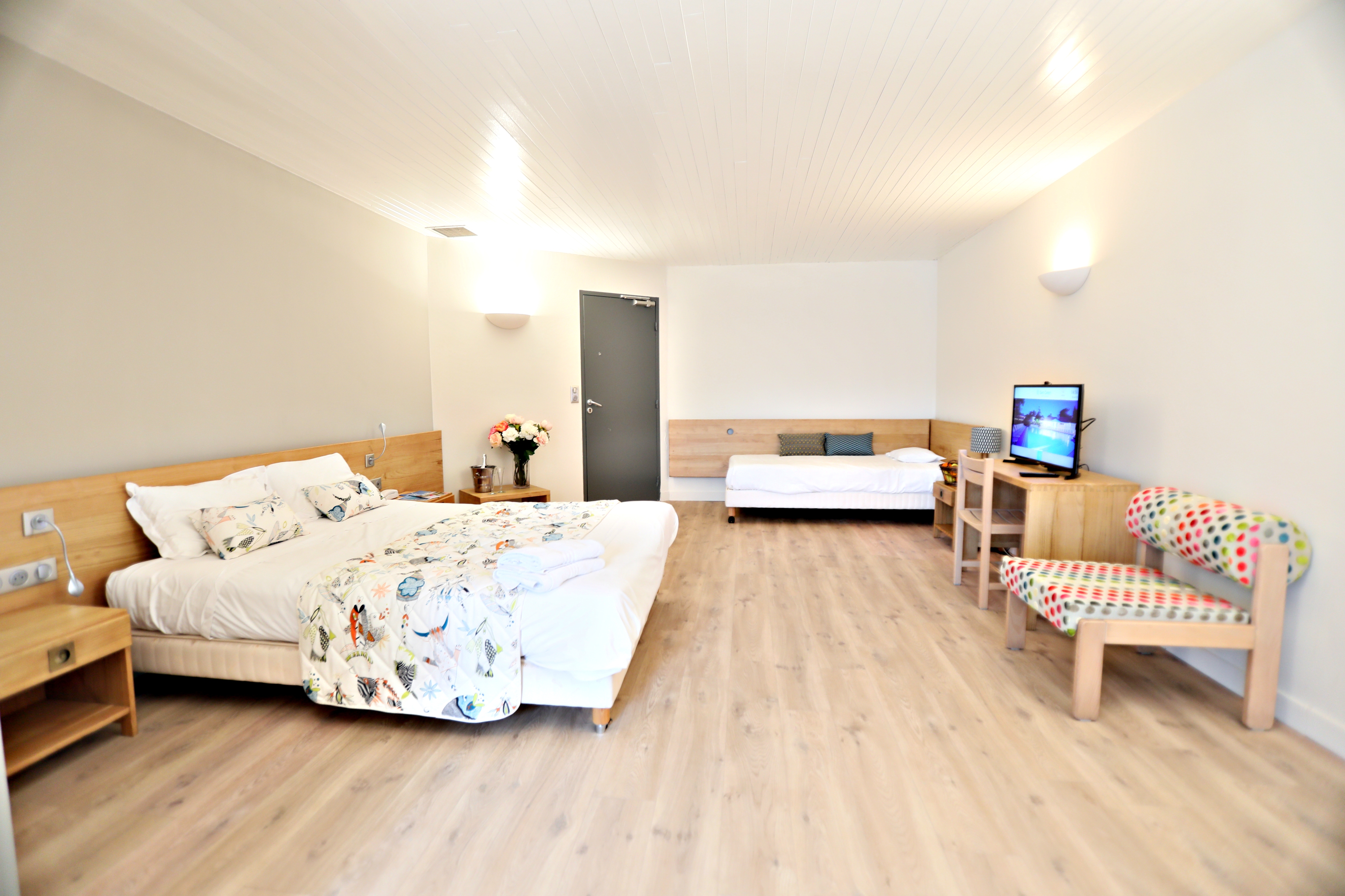 Chambre twin 2 Hôtel Les Grenettes