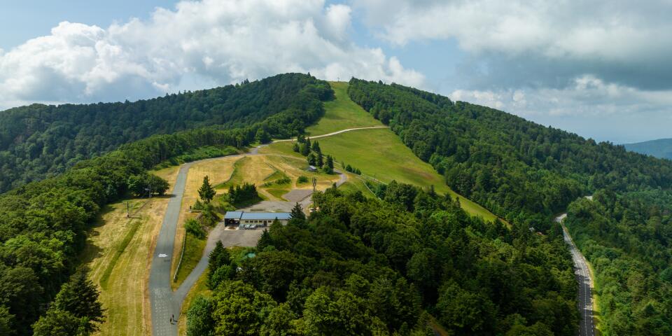 Panoramisch uitzicht vanaf de Route des Crêtes in de Vogezen